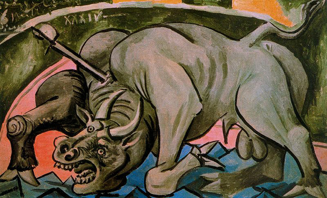 Picasso Dying bull 1934